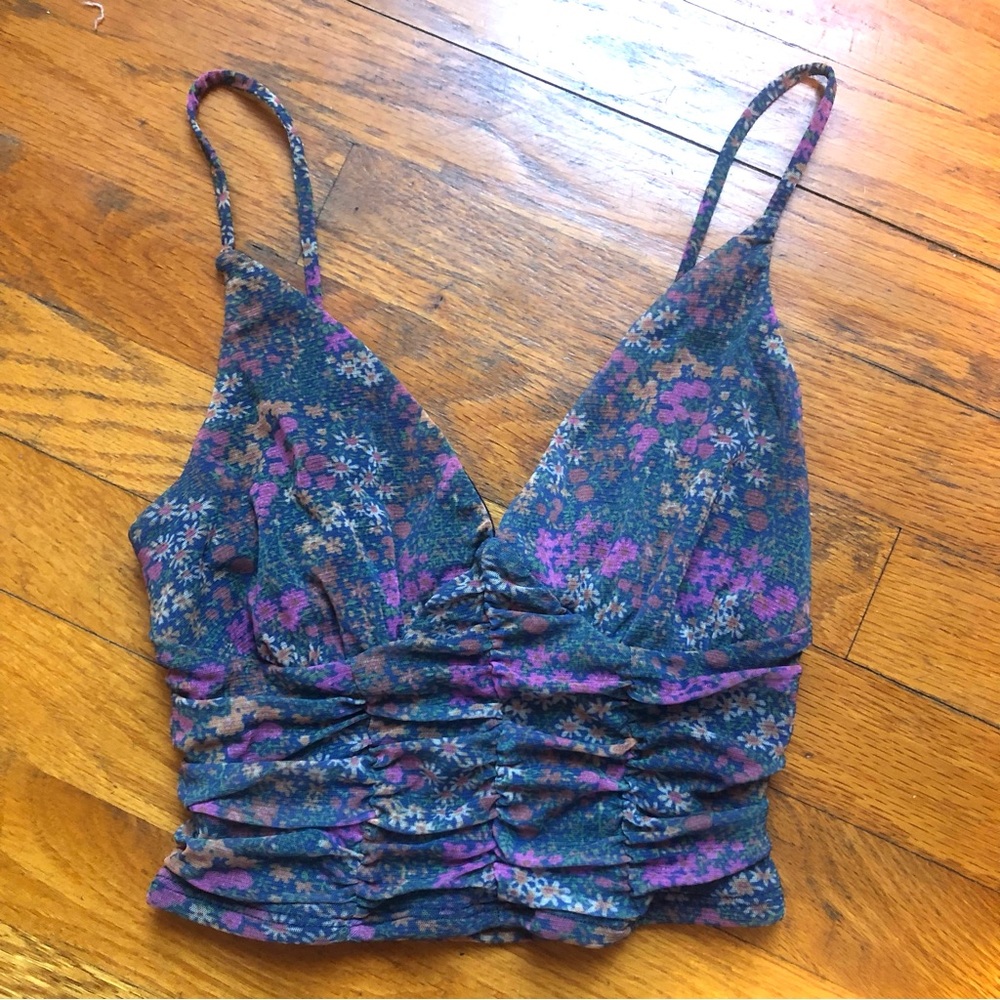 Urban Outfitters Floral Cropped Cami